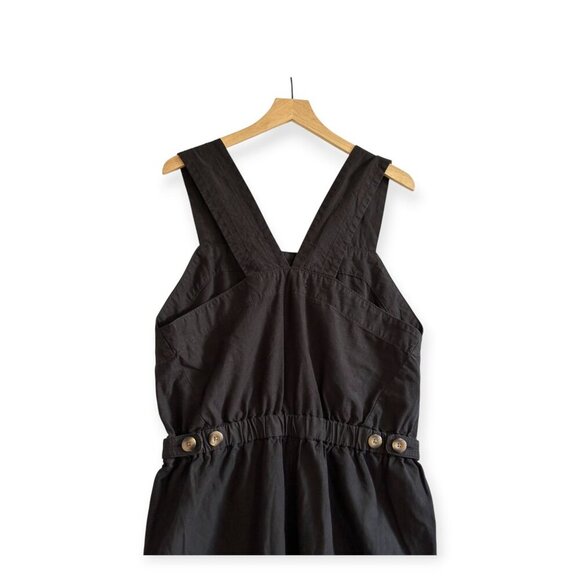 New with tag, Everlane The Fatigue Apron Jumpsuit, Black, Size 12 - Picture 8 of 16